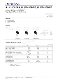 RJK2006DPE-00#J3 Datasheet Pagina 3