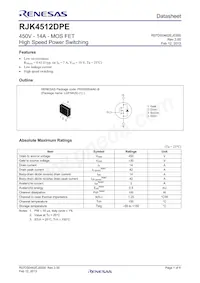 RJK4512DPE-00#J3 Datasheet Cover