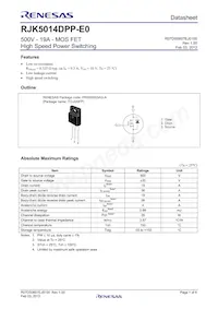 RJK5014DPP-E0#T2 Datasheet Copertura