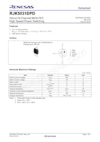 RJK5031DPD-00#J2 Datenblatt Cover