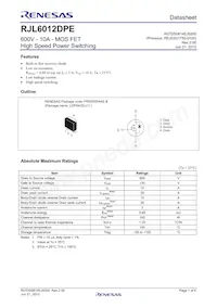 RJL6012DPE-00#J3 Datasheet Cover