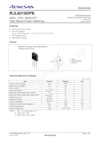 RJL6018DPK-00#T0 Datasheet Copertura