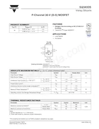 SI2343DS-T1 Datasheet Cover