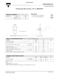 SUD50N06-07L-E3 Datasheet Cover