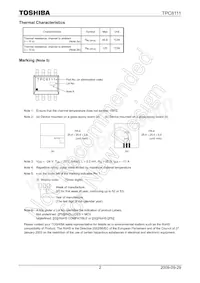 TPC8111(TE12L Datasheet Pagina 2