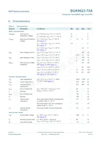 BUK9623-75A Datasheet Pagina 5