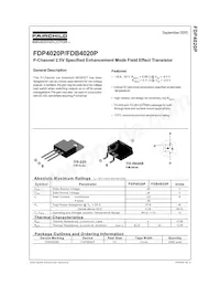 FDB4020P Datasheet Copertura