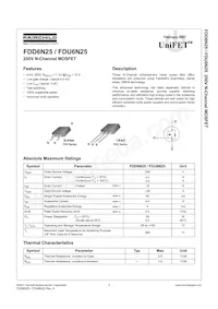 FDD6N25TF Datenblatt Cover