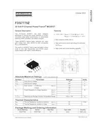 FDS7779Z數據表 封面