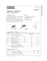 FQD4P25TM Datasheet Copertura