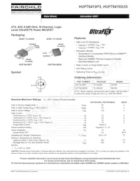 HUF76419S3ST Datenblatt Cover