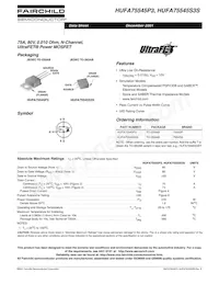 HUFA75545P3 Datasheet Copertura