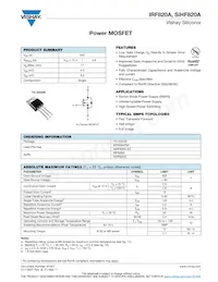 IRF820A Datasheet Copertura