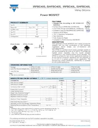 IRFBC40STRR Datasheet Copertura