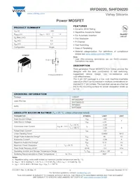 IRFD9220 Datasheet Copertura