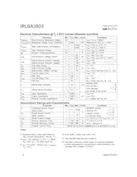 IRLBA3803 Datasheet Pagina 2