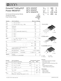 IXFV26N50PS Datasheet Copertura