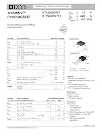 IXTP220N075T Datasheet Copertura