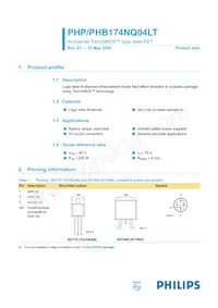 PHP174NQ04LT Datasheet Copertura