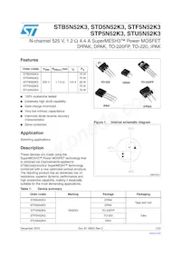 STB5N52K3 Datenblatt Cover