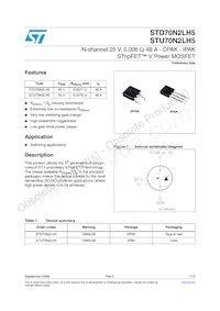 STD70N2LH5數據表 封面