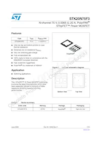 STK20N75F3 Datasheet Copertura