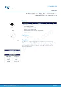 STP6N52K3 Datasheet Copertura