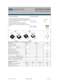 AOI7N65 Datenblatt Cover