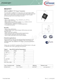 IPD80R750P7ATMA1 Datasheet Cover