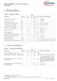 IPD80R750P7ATMA1 Datasheet Page 3