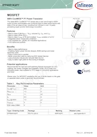 IPP80R1K2P7XKSA1 Datenblatt Cover