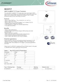 IPU80R900P7AKMA1 Datasheet Cover