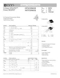 IXFA30N60X數據表 封面