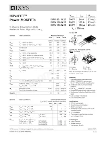 IXFN100N20 Datasheet Copertura