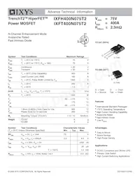 IXFT400N075T2數據表 封面