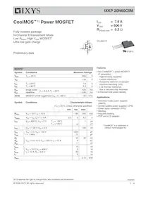 IXKP20N60C5M Datasheet Copertura