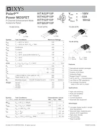 IXTH52P10P Datasheet Cover