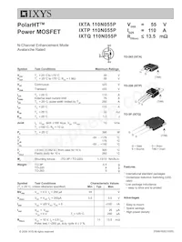 IXTQ110N055P Datasheet Copertura