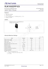 RJK1002DPP-E0#T2 Datasheet Copertura