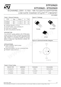 STD20N20T4 Datenblatt Cover