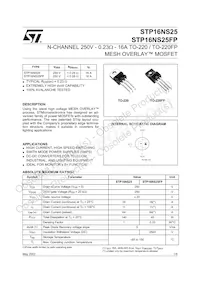 STP16NS25FP Datasheet Copertura