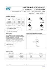 STP20NM50FP Datasheet Copertura