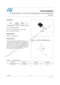 STW55NM60N Datasheet Copertura