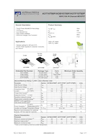 AOB10T60PL數據表 封面