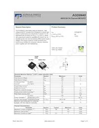 AOD9N40 Datenblatt Cover