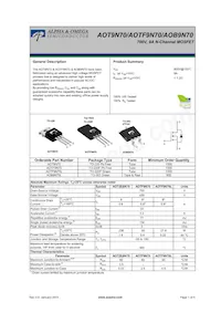 AOTF9N70數據表 封面