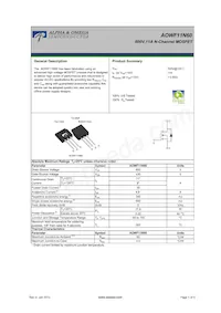 AOWF11N60 Datasheet Copertura