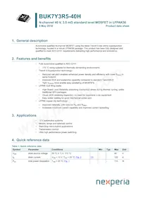 BUK7Y3R5-40HX Datenblatt Cover