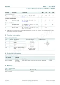 BUK7Y3R5-40HX數據表 頁面 2