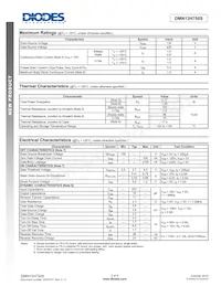 DMN13H750S-13 Datasheet Page 2